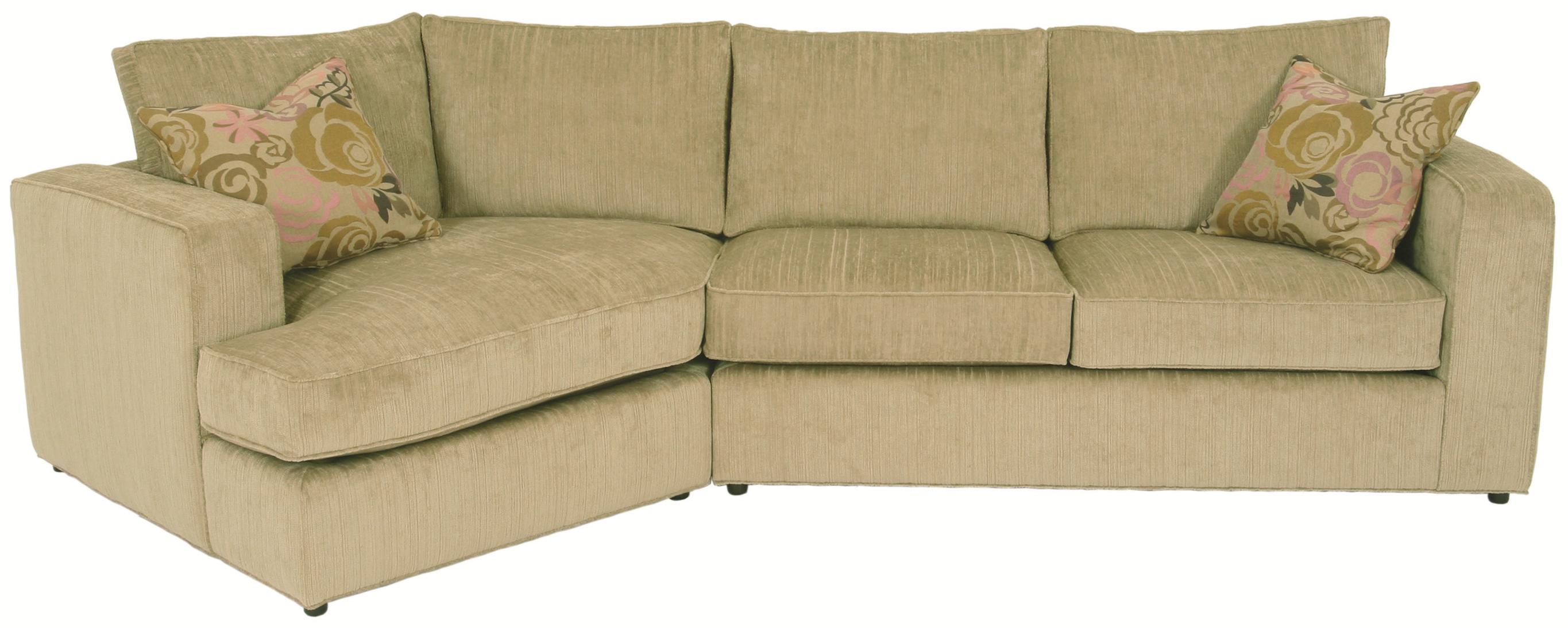 Norwalk Milford Sectional Sofa with Track Arms, Loose Back Cushions and